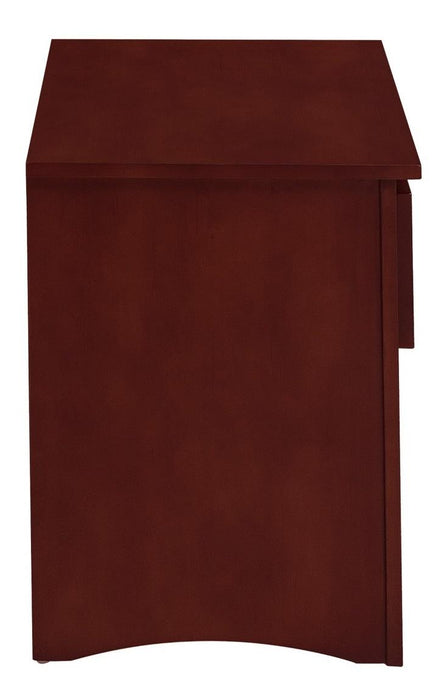 Homelegance Rowe 1 Drawer Night Stand in Dark Cherry B2013DC-4