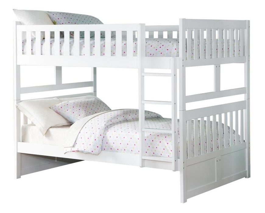 Homelegance Galen Full/Full Bunk Bed in White B2053FFW-1*