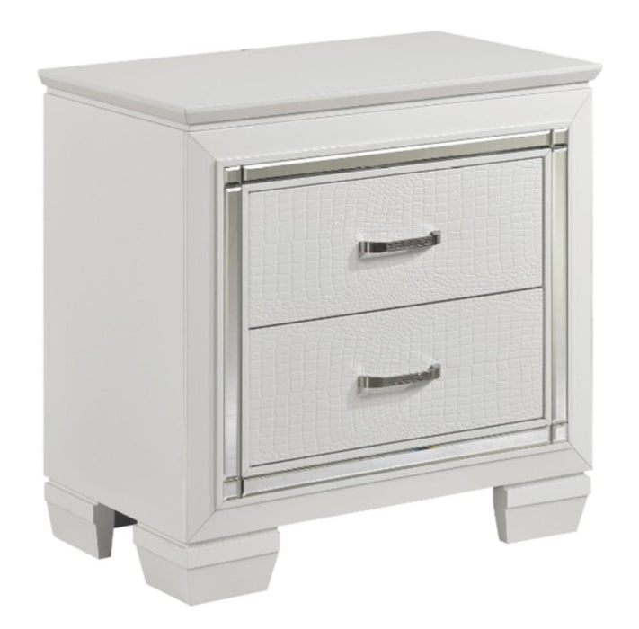 Homelegance Allura Nightstand in White 1916W-4