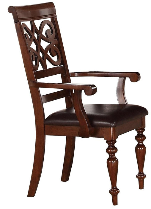 Creswell Arm Chair in Dark Cherry (Set of 2)