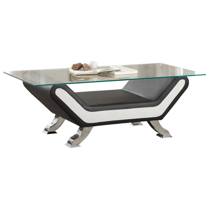 Veloce Cocktail Table in Black/Ivory 8219-30