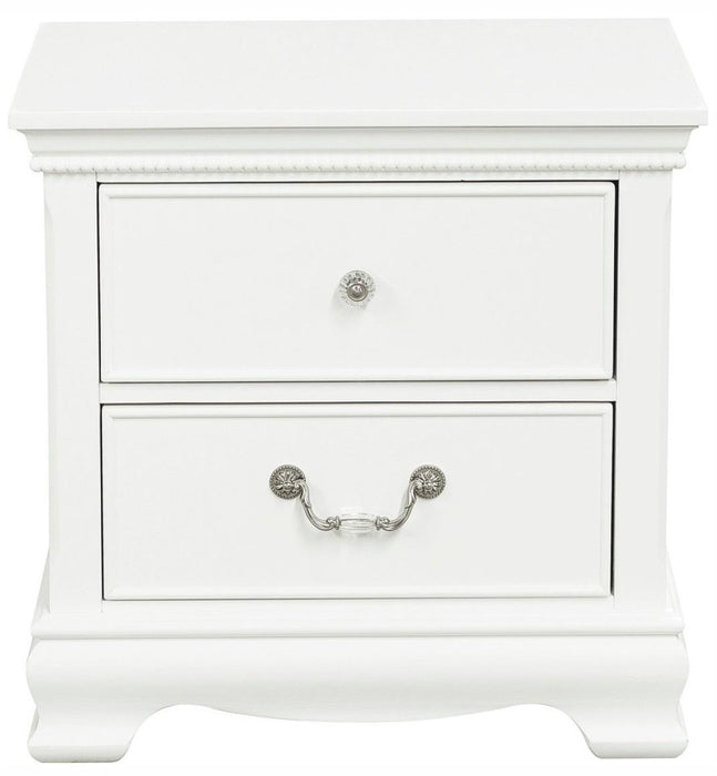 Lucida 2 Drawer Nightstand in White 2039W-4