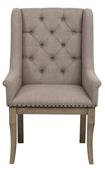 Vermillion Arm Chair in Gray (Set of 2)