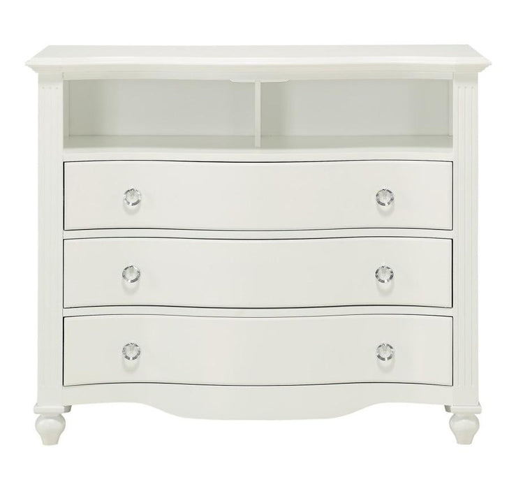 Meghan 3 Drawer Media Chest in White 2058WH-11