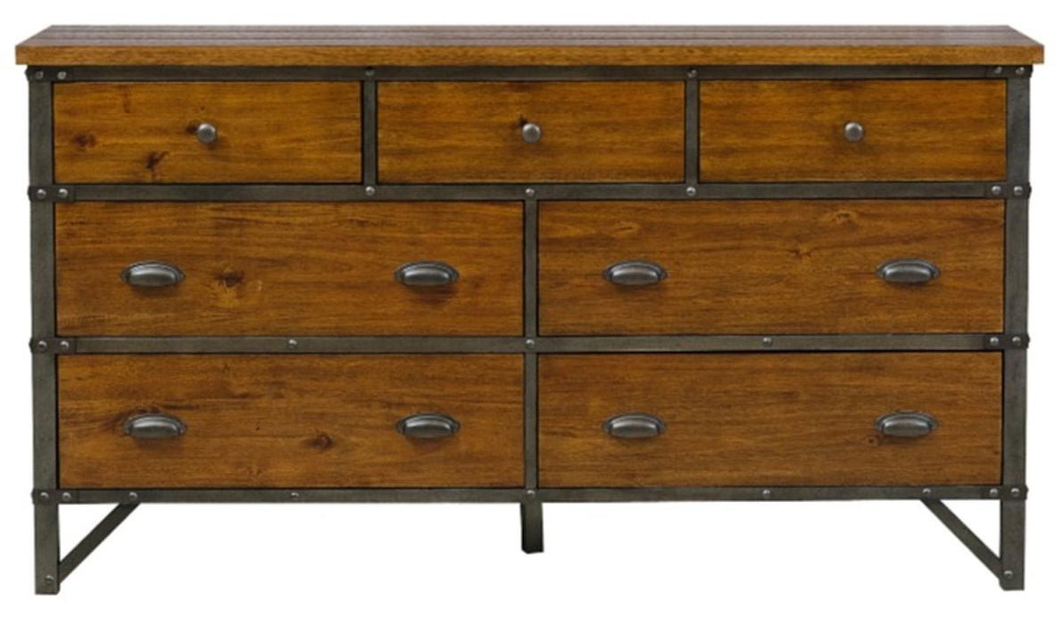 Holverson Dresser in Rustic Brown & Gunmetal 1715-5