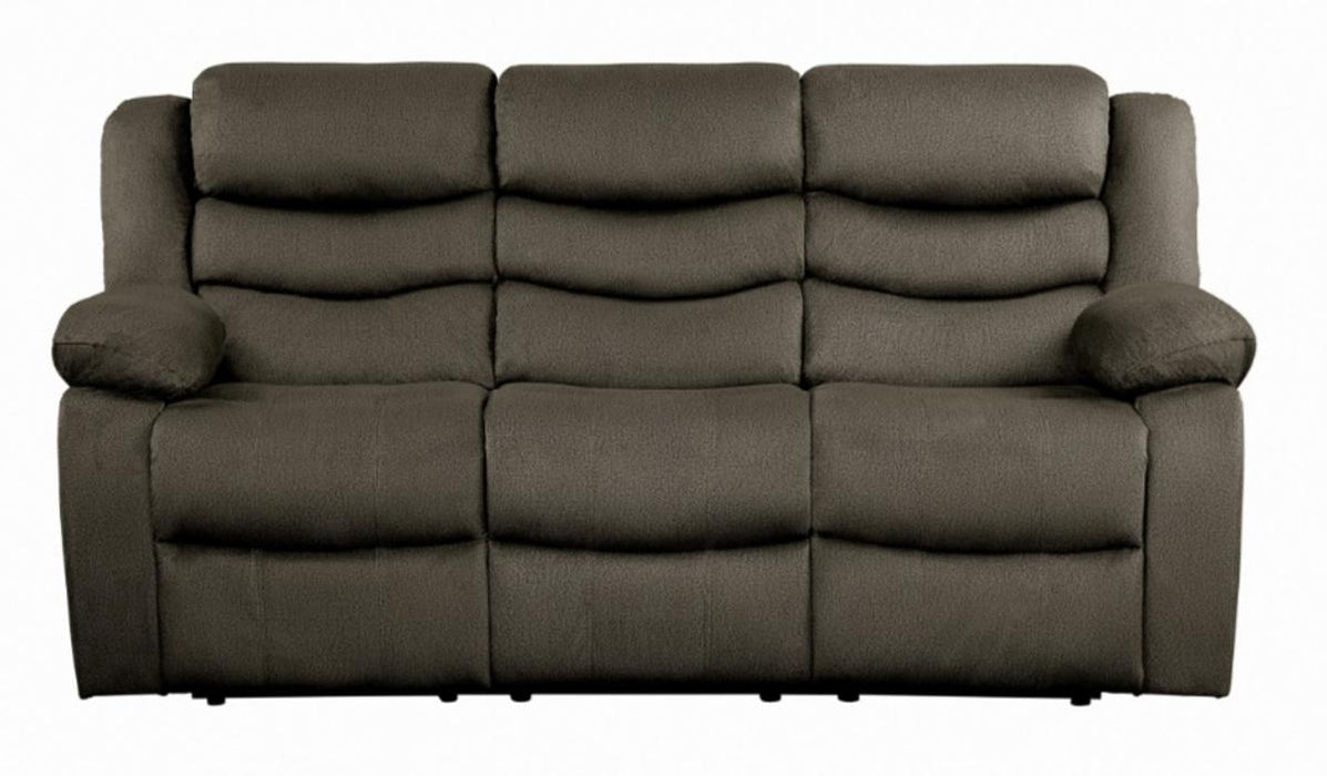 Discus Double Reclining Sofa in Brown 9526BR-3