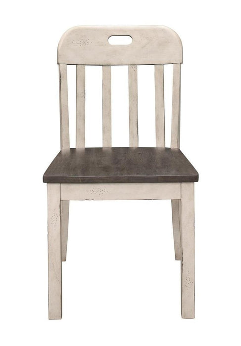 Clover Side Chair in White & Gray (Set of 2)