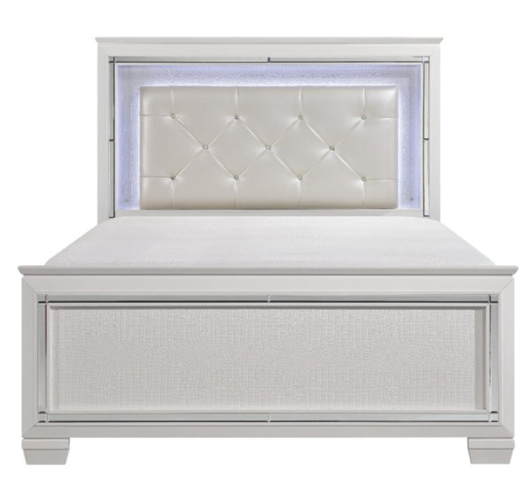 Allura Queen Panel Bed in White 1916W-1*