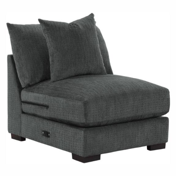 Worchester Armless Chair in Gray 9857DG-AC