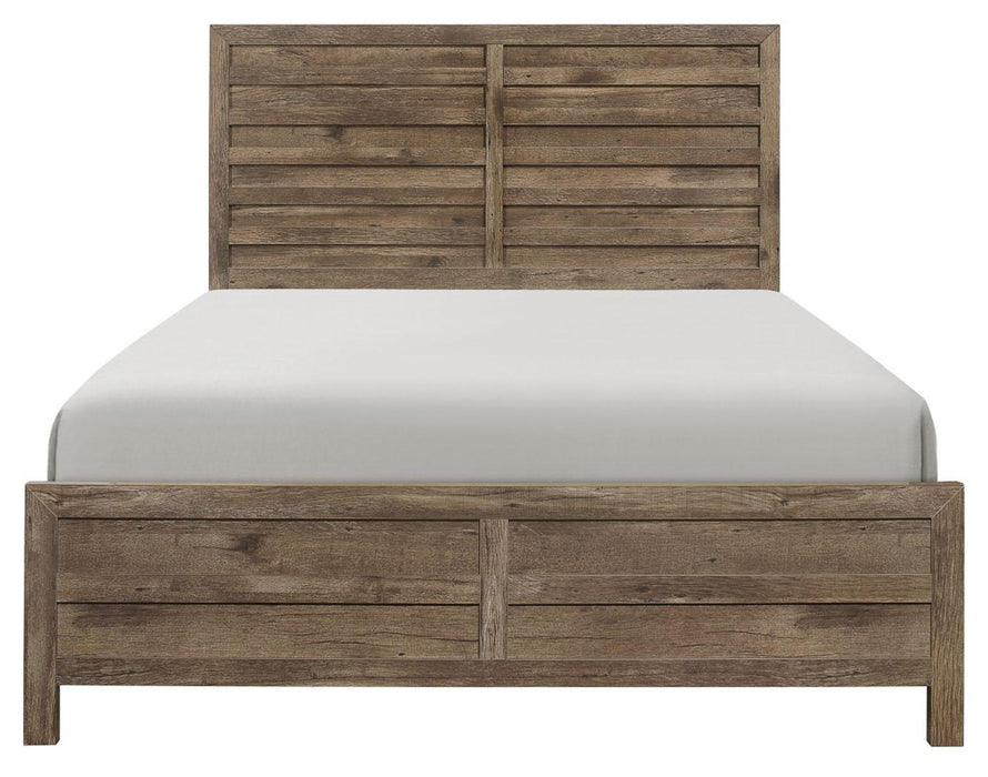 Mandan Queen Panel Bed in Weathered Pine 1910-1*