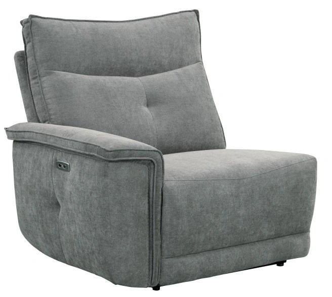 Tesoro Power Left Side Reclining Chair in Dark Gray 9509DG-LRPWH