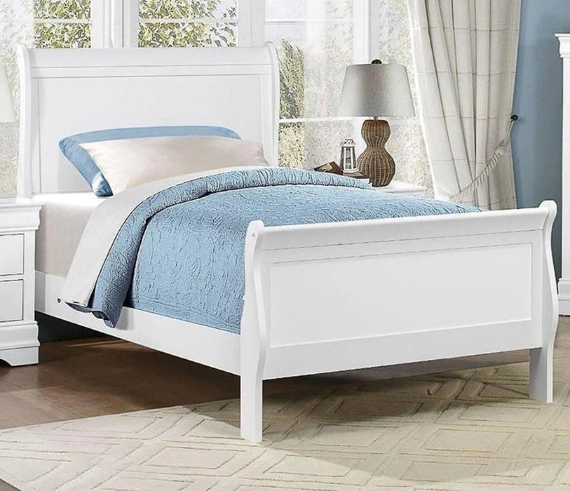 Mayville Full Sleigh Bed in White 2147FW-1