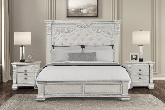 Promenade Bed Dark Brown & White