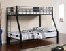 Clifton Silver/Gun Metal Twin/Full Bunk Bed image