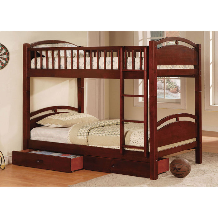 California I Cherry Twin/Twin Bunk Bed w/ 2 Drawers image