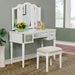 CLARISSE White Vanity w/ Stool image