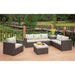 DAVINA Brown/Beige Patio Sectional w/ Ottoman image