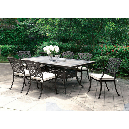 Charissa Antique Black Patio Dining Table image