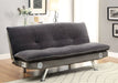 GALLAGHER Gray/Chrome Futon Sofa, Gray image