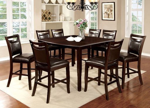 WOODSIDE II Dark Cherry 8 Pc. Counter Ht .Table Set w/ Bench image