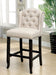 SANIA II Antique Black, Ivory Bar Ht. Wingback Chair (2/CTN) image