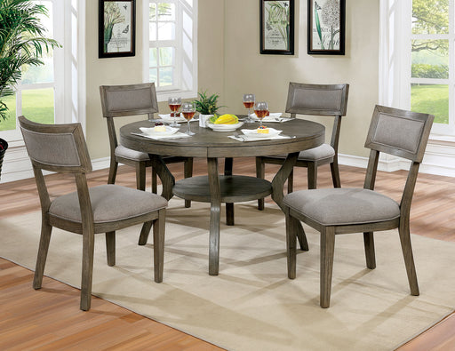 Leeds Gray 5 Pc. Round Dining Table Set image