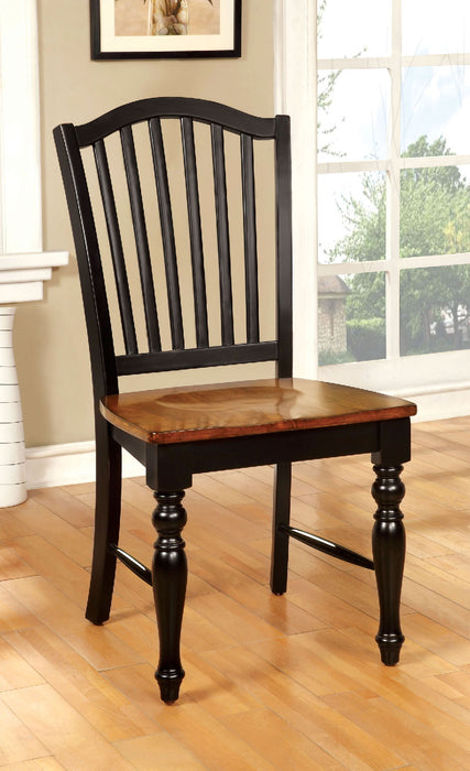 MAYVILLE Black/Antique Oak Side Chair (2/CTN) image