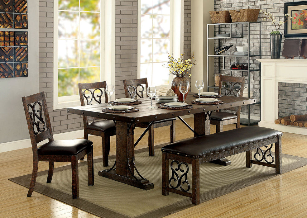 PAULINA Rustic Walnut Dining Table image