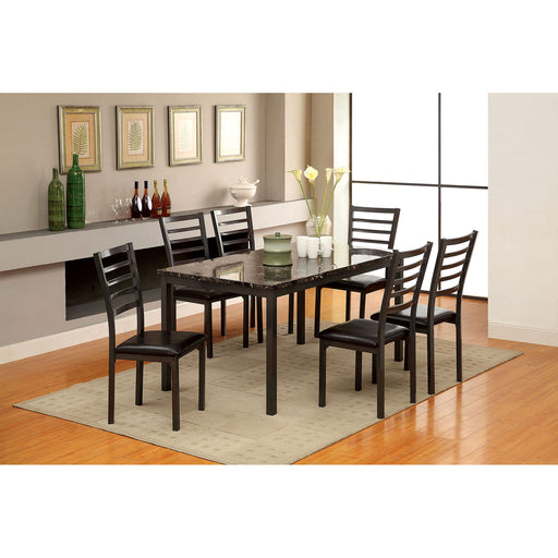 COLMAN Black 5 Pc. Dining Set (60"T+4 K/D SC) image