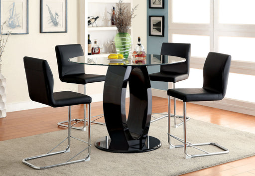 LODIA II Black 5 Pc. Round Dining Table Set image