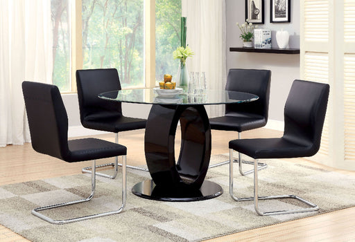 LODIA I Black 5 Pc. Round Dining Table Set image