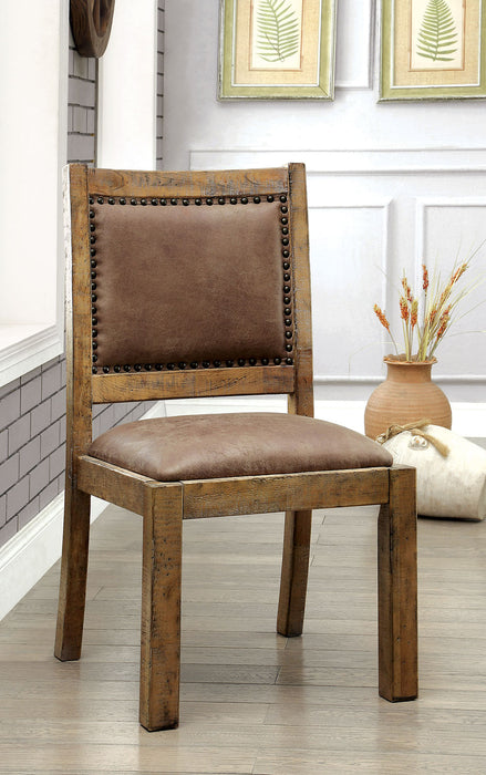 GIANNA Rustic Pine/Brown Side Chair (2/CTN) image