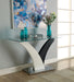 SLOANE White/Dark Gray/Chrome Sofa Table image