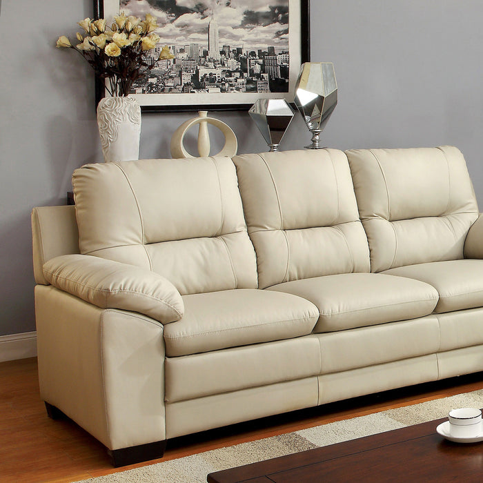 PARMA Warm Gray Sofa, Ivory Pu image