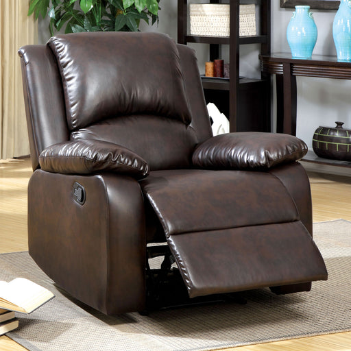 Oxford Rustic Dark Brown Recliner image