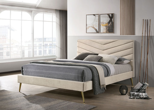 VIVAR E.King Bed, Beige image