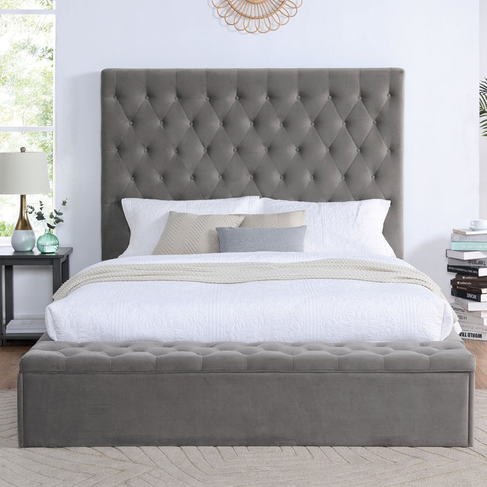 ATHENELLE E.King Bed, Gray image