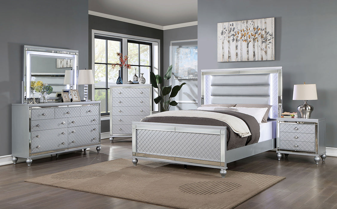 CALANDRIA Queen Bed, Silver image