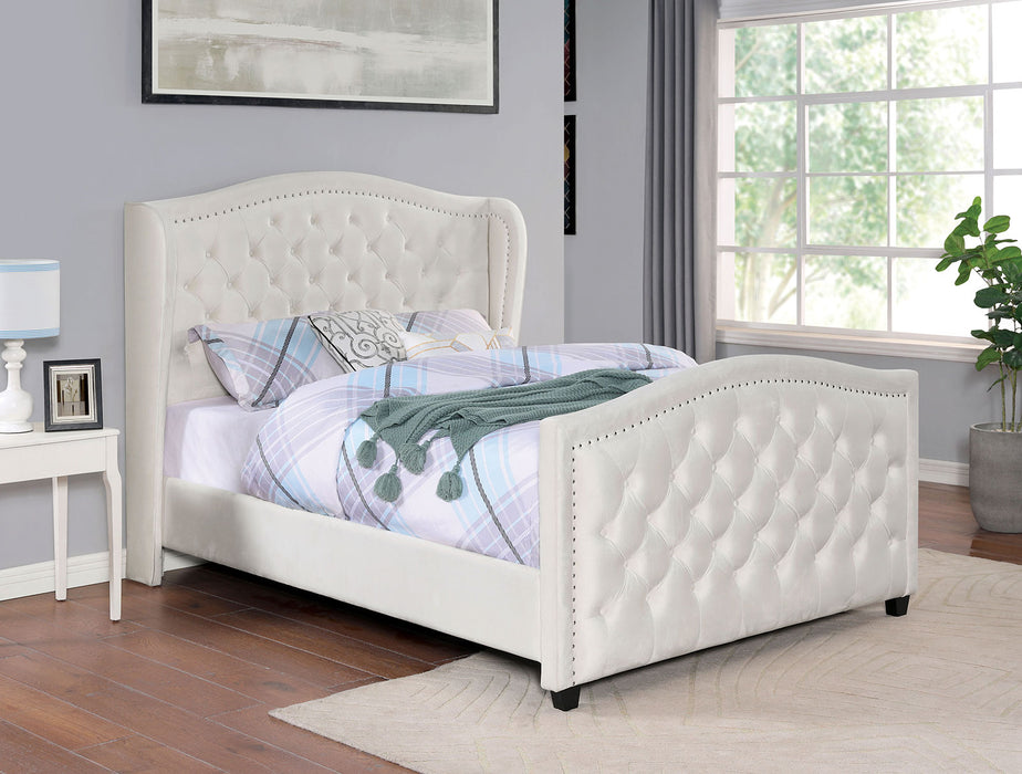 KERRAN Queen Bed, Ivory image