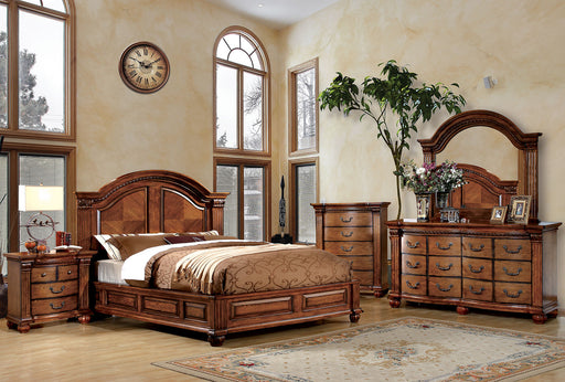 Bellagrand Antique Tobacco Oak 5 Pc. Queen Bedroom Set w/ 2NS image