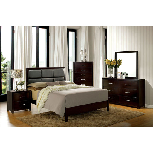 JANINE Espresso 5 Pc. Queen Bedroom Set w/ 2NS image