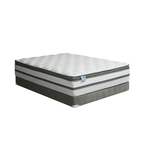 SIDDALEE White/Gray 16" Euro Pillow Top Mattress, Queen image