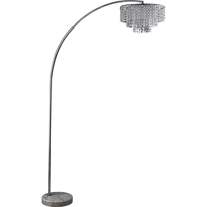 Julie Chrome 62"H Crystal Chrome Arch Lamp image