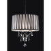 Arya Black/Chrome Ceiling Lamp, Hanging Crystal image