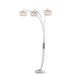 Leanne Off-White/Chrome Arch Lamp image