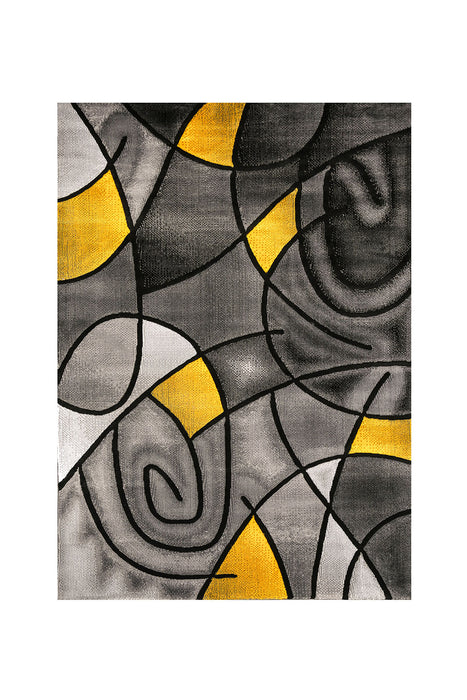 Sivas Charcoal Yellow 8' X 10' Area Rug image