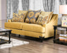 Viscontti Gold/Gray Love Seat, Gold image