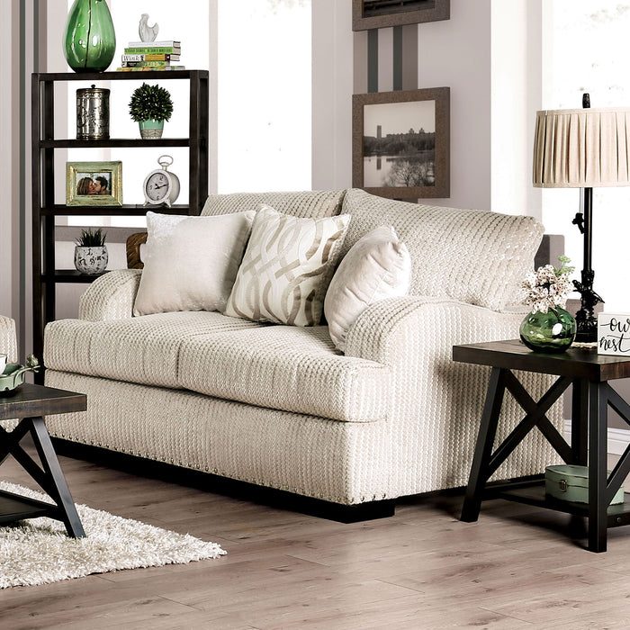 Zayla Golden Ivory Love Seat image